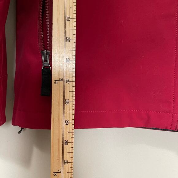 Obermeyer red hooded windbreaker jacket with adjustable hem mens S - Picture 11 of 11